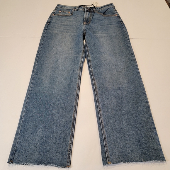 Dex High Rise Zoe Straight Crop Jean Size 27 Light Petrol Wash NEW! - Picture 4 of 16